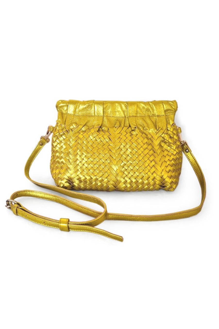 Accessories Claramonte | Claramonte, Baby Lissa Clutch Bag- Metallic Lemon