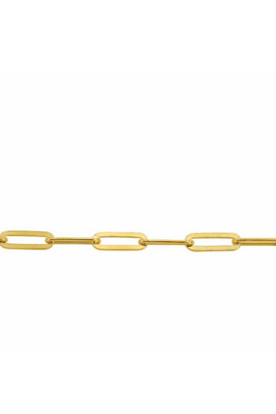 Jewelry Bamiyan | Gold Paperclip Chain Bracelet- 7.5