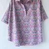 Clothing Lost u0026 Found | Lost & Found, Short Sleeve Boxy Blouse- Purple