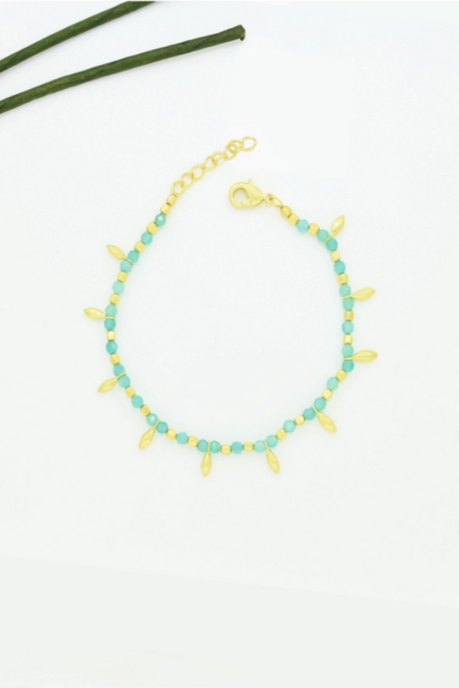 Jewelry Schmuckoo | Schmuckoo, Delicate Charms & Amazonite Gold Beaded Bracelet