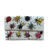 Accessories Tiana | Tiana, Beaded Half Over Clutch- Ivory & Multicoloured Bugs