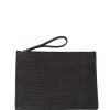 Accessories Linde Gallery | Linde Gallery, Oscar Zipper Clutch Croc Embossed