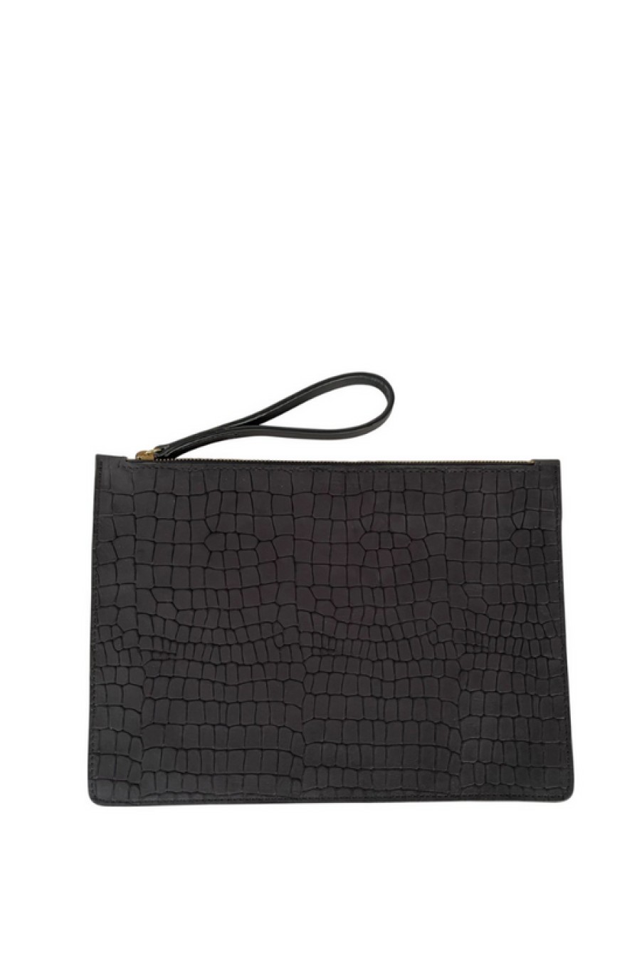 Accessories Linde Gallery | Linde Gallery, Oscar Zipper Clutch Croc Embossed