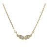 Jewelry Bamiyan | Gold Cubic Zirconia Angel Wings Necklace