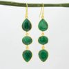 Jewelry Schmuckoo | Schmuckoo, Emerald Dangle Gold Earrings