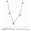 Jewelry Bamiyan | Silver Necklace With 5 Cubic Zirconia Discs