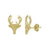 Jewelry Bamiyan | Gold Reindeer Stud Earrings