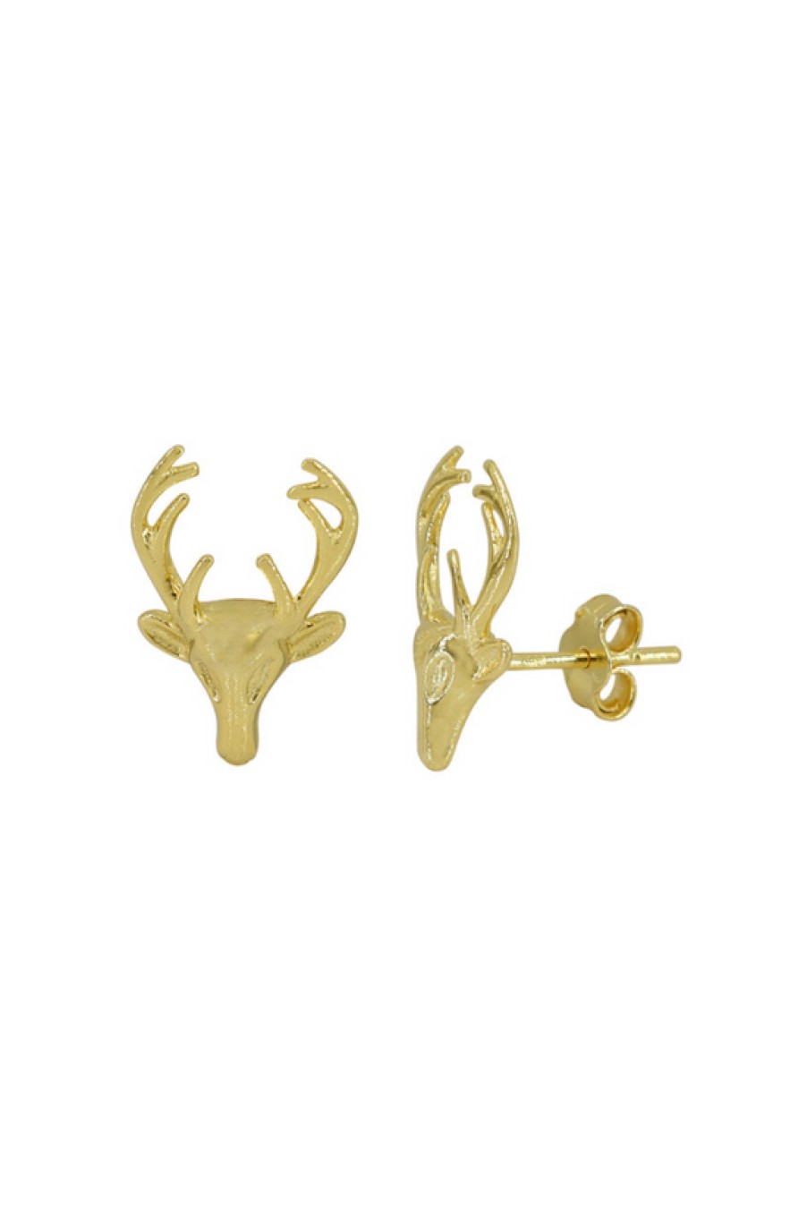 Jewelry Bamiyan | Gold Reindeer Stud Earrings