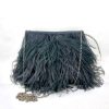 Accessories Moo Moo Designs | Moo Moo Designs, Mini Ostrich Feather Bag With Chain