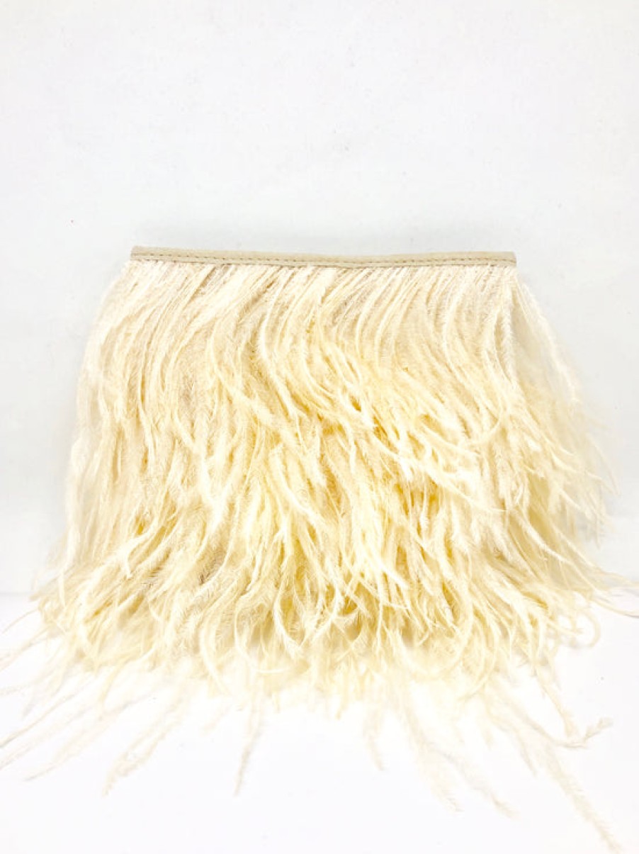 Accessories Moo Moo Designs | Moo Moo Designs, Mini Ostrich Feather Bag With Chain