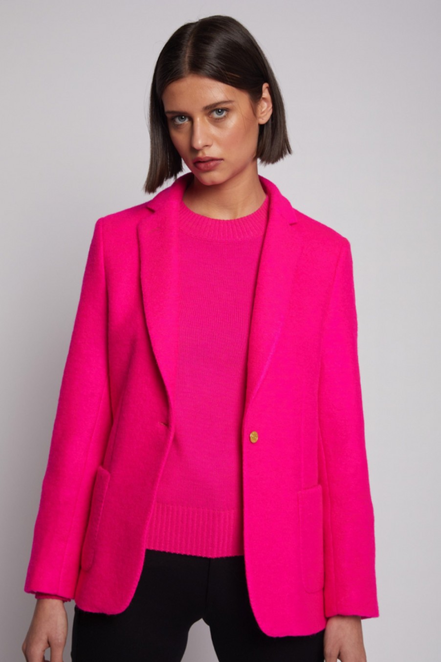 Clothing Vilagallo | Vilagallo, Harlow Jacket- Neon Pink