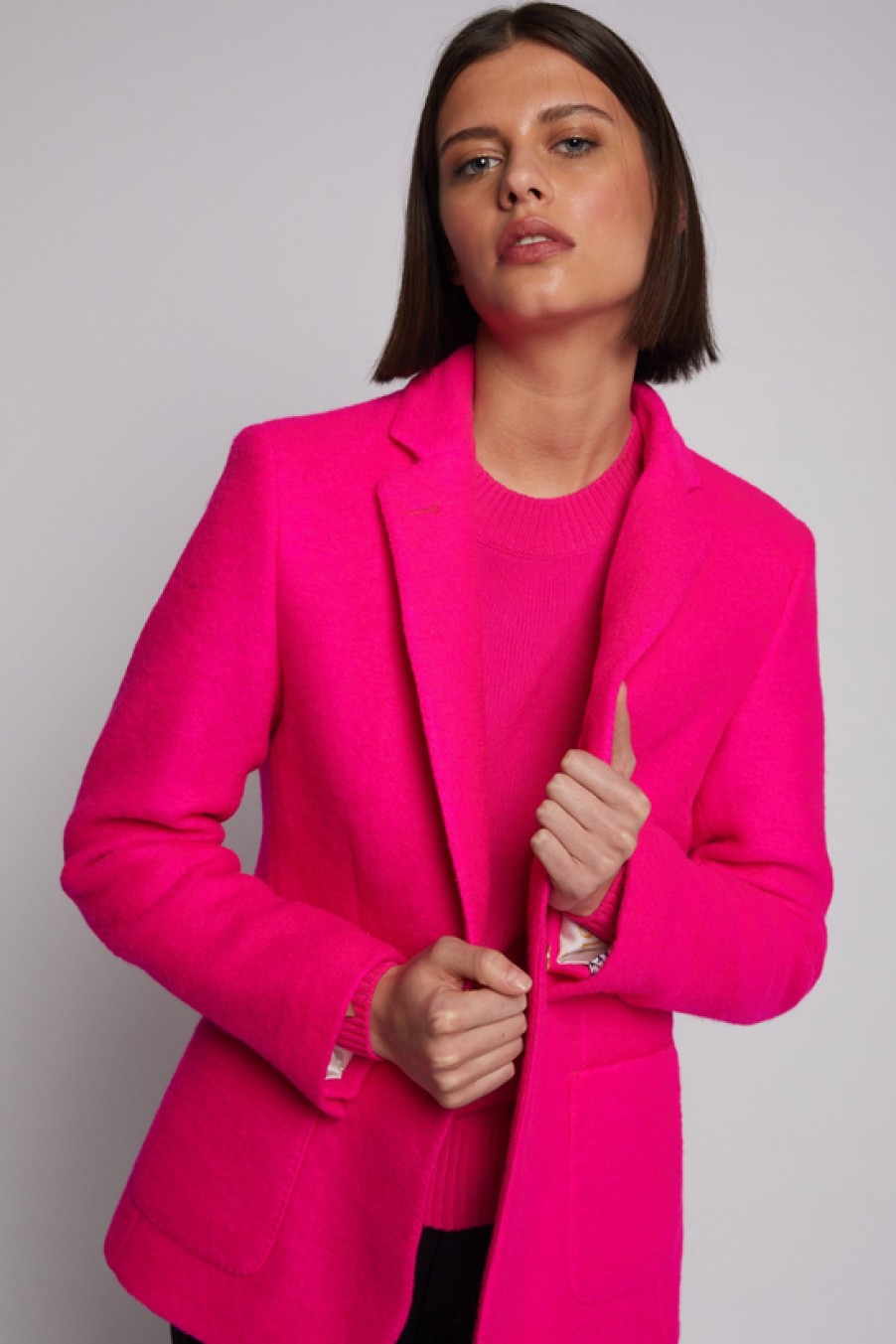 Clothing Vilagallo | Vilagallo, Harlow Jacket- Neon Pink