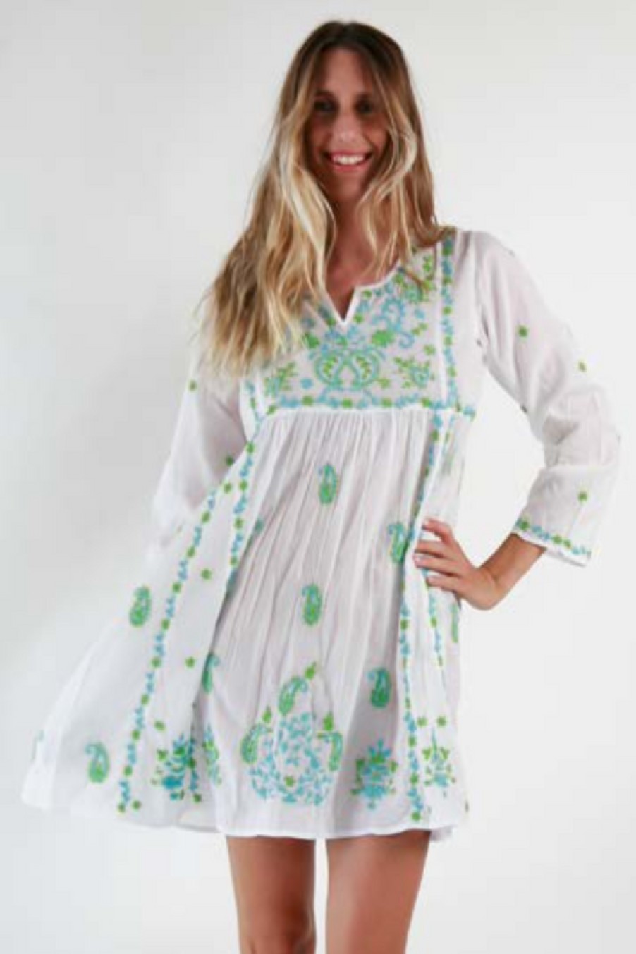 Clothing Delfina | Delfina, Katmandu Short Kaftan- Mint