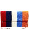 Accessories Tiana | Tiana, Beaded Stripe Clutch- Large